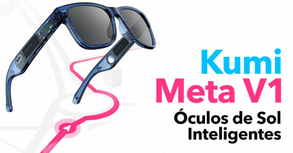 Kumi META V1: Óculos de Sol com Bluetooth e Altifalantes