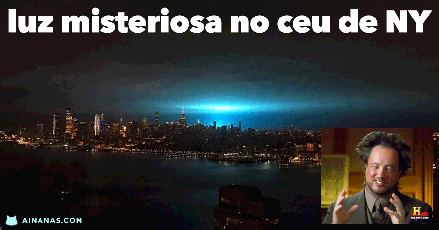 Misteriosa LUZ AZUL aparece nos céus de Nova York
