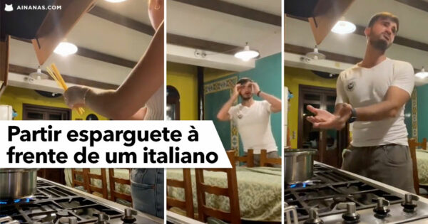 Quando PARTES ESPARGUETE à frente de um italiano