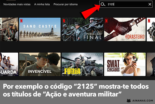 Essa é a lista completa com os códigos secretos para ver filmes e