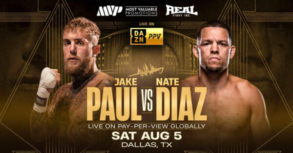 JAKE PAUL vai lutar contra NATE DIAZ em Agosto