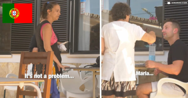 Turista TESTA GENEROSIDADE da Dona de um Restaurante no Algarve