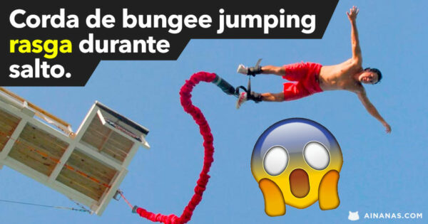 Corda de bungee jumping REBENTA durante salto