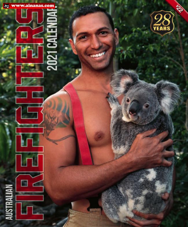 calendário bombeiros australianos animais incêndios ainanas.com