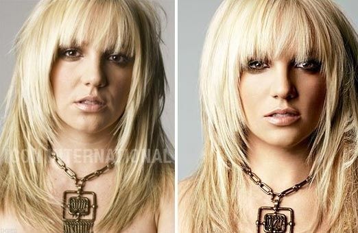 Britney Spears Antes e Depois do Photoshop