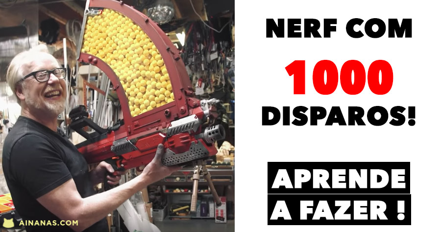 Nerf modificada dispara 1000 tiros sem precisar recarregar