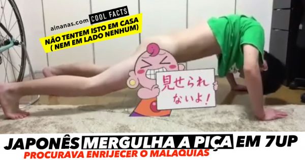 Japonês mergulha a piça em 7UP para dar Pujança