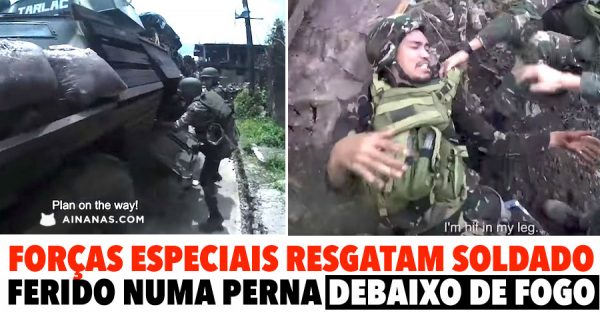 TENSO: Vê as forças especiais Filipinas resgatarem soldado debaixo de fogo