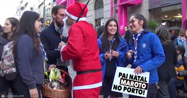 PAI NATAL MAROTO andou a distribuir amor pelo Porto