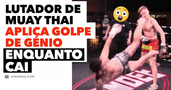 Lutador de Muay Thai Aplica Golpe Genial ENQUANTO CAI