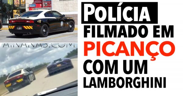 Polícia filmado em PICANÇO COM LAMBORGHINI
