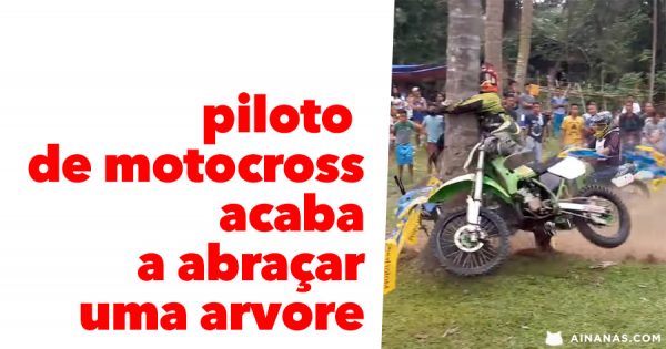 Piloto de Motocross acaba a ABRAÇAR UMA ARVORE