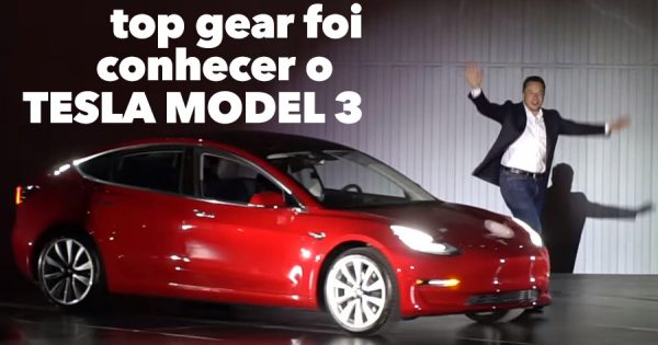 TOP GEAR esteve com o Model 3 da Tesla