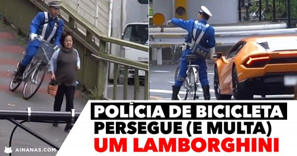 Polícia DE BICICLETA persegue e apanha Lamborghini