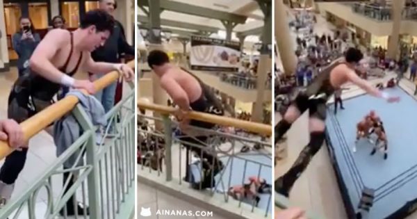 Lutador de Wrestling manda-se da altura de um 3º Andar