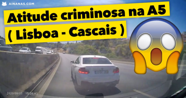 Condutor de BMW enerva-se e tem atitude criminosa na A5 ( Lisboa )