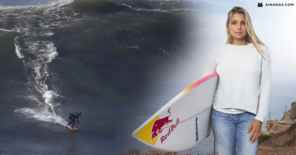 MAIOR ONDA alguma vez surfada por uma mulher… foi na Nazaré!