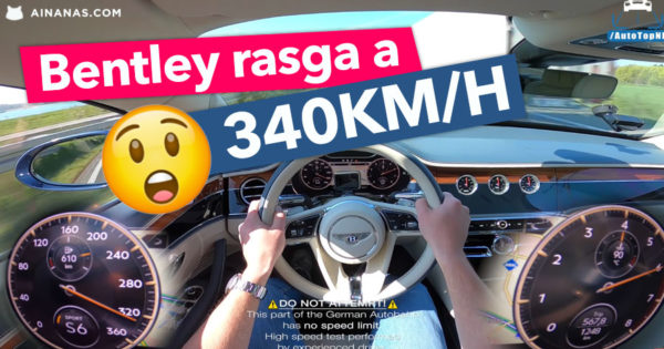 BENTLEY rasga a 340km/h na AUTOBAHN