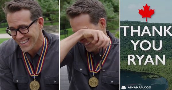 Ryan Reynolds chora ao receber homenagem musical no Canadá