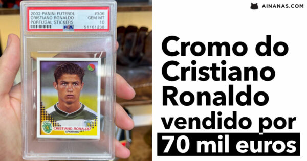 Cromo de CRISTIANO RONALDO vendido por 70 mil euros