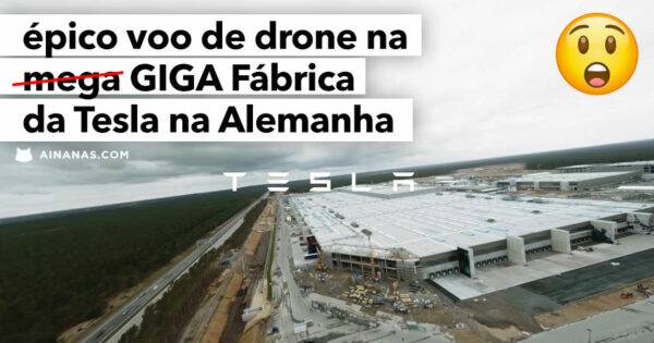 Voo épico de DRONE pela GIGA Fábrica da Tesla na Alemanha