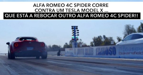 Alfa Romeo VS Tesla… a rebocar um Alfa Romeo