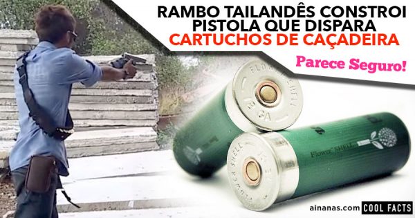 Rambo Tailandês Constroi Pistola que dispara CARTUCHOS DE CAÇADEIRA