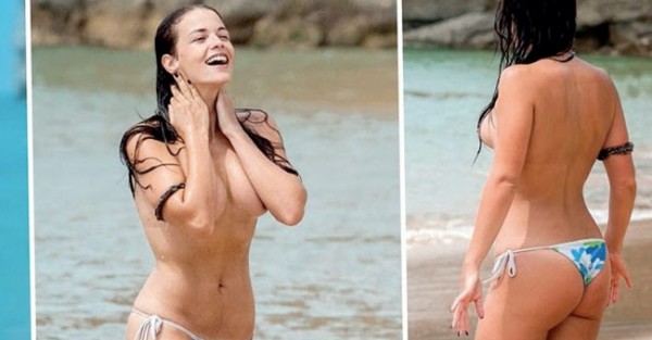 LAURA GALVÃO: Atriz Divulga Fotos em Topless na Praia