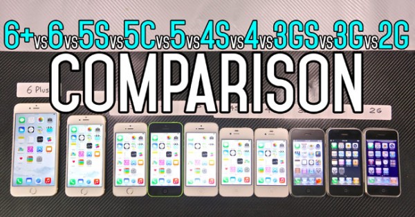 Todos os iPhones desde o Primeiro Comparados Lado a Lado