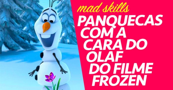 Panqueca com a Forma de OLAF de Frozen (Disney)