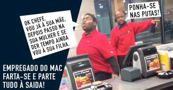 Empregado do McDonald’s Passa-se e Parte a Loja Toda