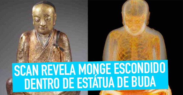 Descoberto Monge “a Meditar” Dentro de Estátua de Buda