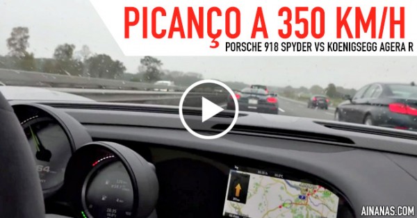 Porsche e Koenigsegg num Picanço a 350Km/h