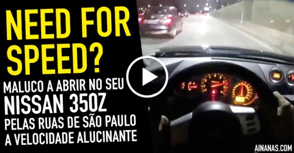 NISSAN 350z a Velocidade Alucinante no Trânsito de São Paulo