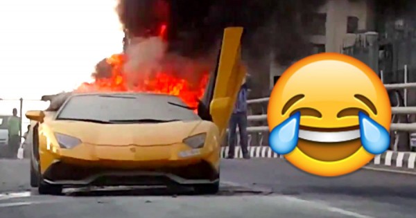 Manel Basófias Tenta Brilhar mas Pega Fogo ao seu Lamborghini