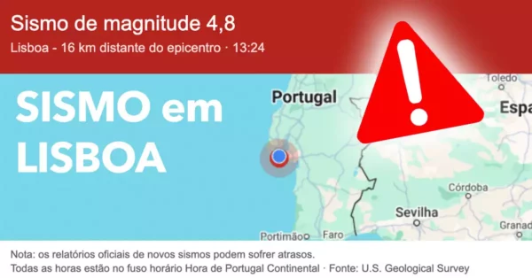 Sismo de 4.7 na Escala de Richter Sentido em Lisboa