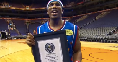 Rookie dos Globetrotters Bate Recorde Mundial