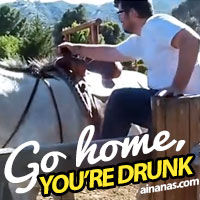 Se beberes… não tentes andar a cavalo!
