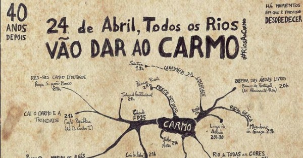 Na Noite de 24 de Abril todos os Rios vão dar ao Carmo