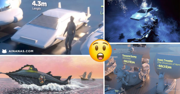 BARCOS e SUBMARINOS da Ficção colocados em perspectiva