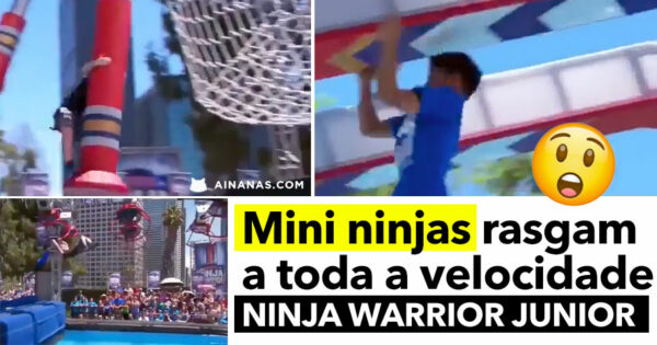 Putos RASGAM A TODA A VELOCIDADE no Ninja Warrior Junior