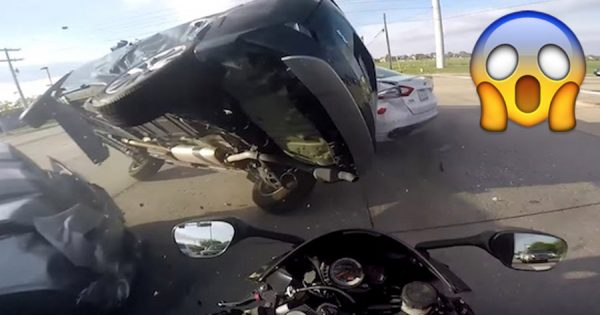 Motociclista vê a Morte a Piscar-lhe o Olho
