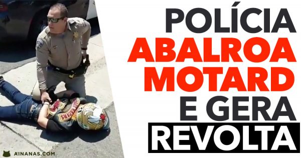 Polícia ABALROA motociclista e gera revolta
