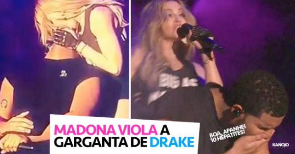 Madonna Espeta a Língua na Boca do Drake em Palco