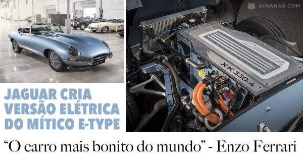 Jaguar cria versão elétrica do seu mítico E-TYPE