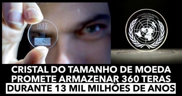 Cristal do tamanho de Moeda Promete Armazenar 360 Teras Durante 13 Mil Milhões de Anos