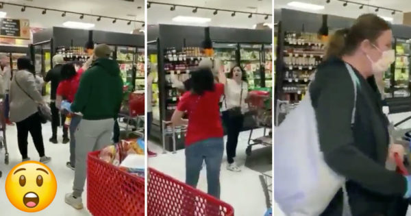 Mulher sem máscara EXPULSA DE SUPERMERCADO por outros clientes