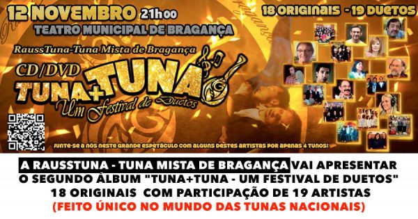 RaussTuna – Tuna Mista de Bragança lança CD/DVD com 19 artistas nacionais