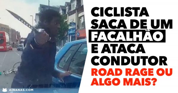Ciclista SACA DE UM FACALHÃO e ataca condutor