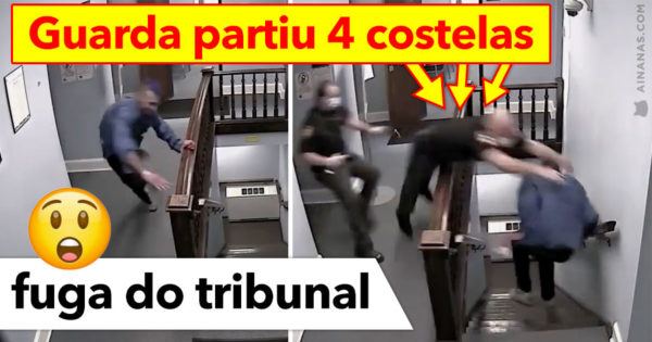 Guarda PARTE 4 COSTELAS a tentar impedir fuga de tribunal